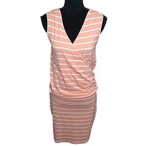 Ann Taylor Small Striped Sleeveless Dress